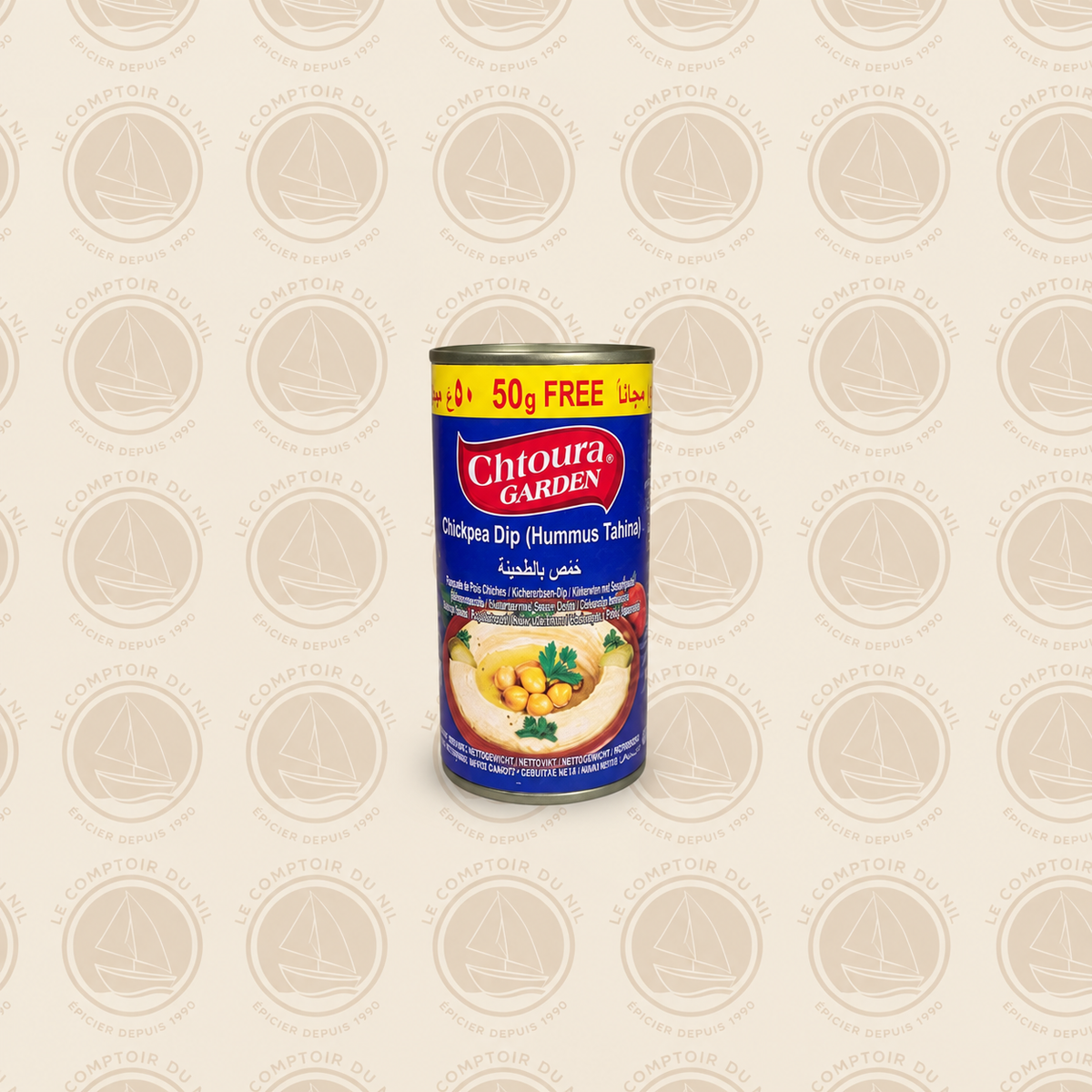 Chickpea Dip Hummus Tahina Chtoura Garden – Crémeux & Authentique | 430 g Le comptoir du Nil : produits orientaux en ligne