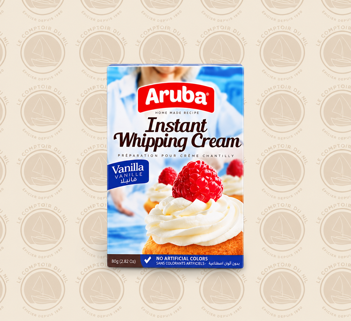 Crème Chantilly Instantanée Aruba Vanille 80g – Instant Whipping Cream ARUBA