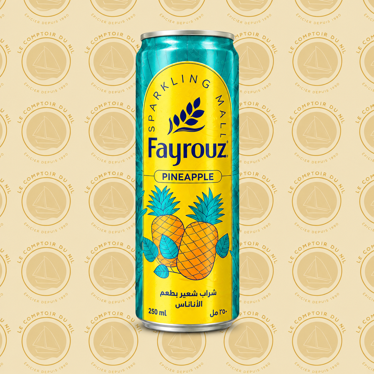 Fayrouz Ananas – Pack 6 x 33 cl | Boisson Maltée Sans Alcool FAYROUZ