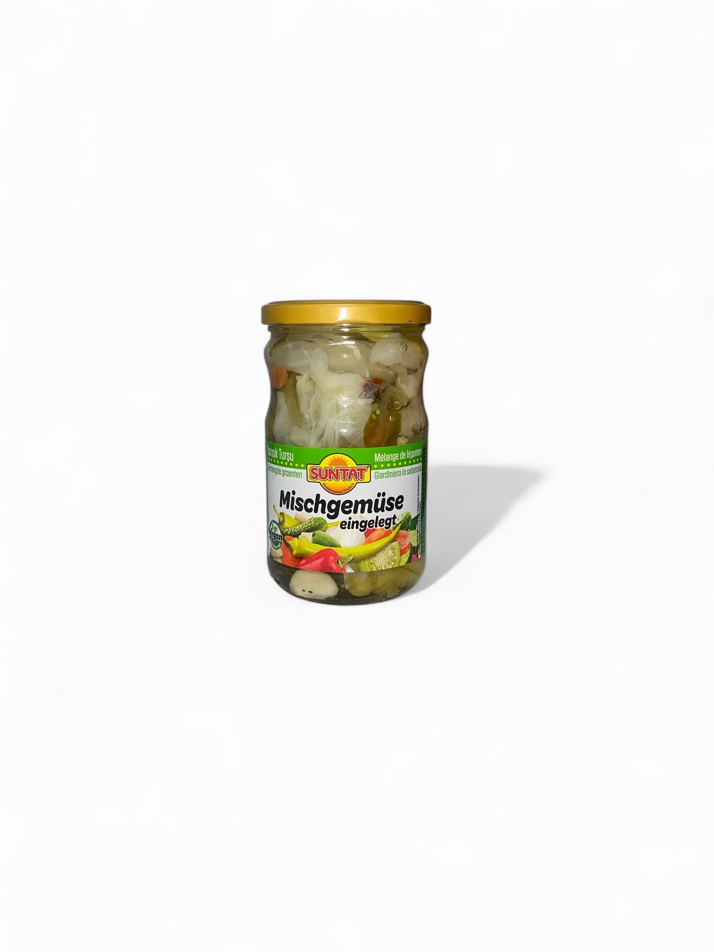 Mélange de Légumes au Vinaigre Suntat – Pickles Croquants Saveurs Méditerranéennes | Bocal 620g