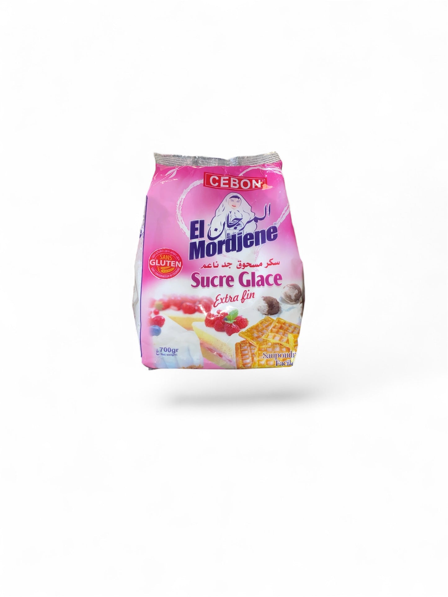 Sucre Glace Extra Fin El Mordjene Cebon 700g – Sucre Pâtissier Sans Gluten