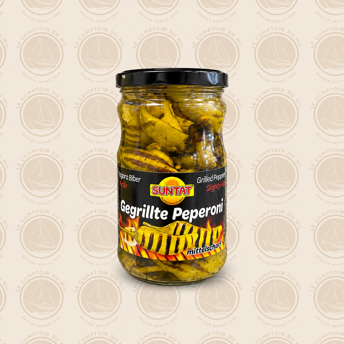 Piments Grillés Suntat 650g – Poivrons Légèrement Piquants, Saveur Méditerranéenne Authentique Le comptoir du Nil : produits orientaux en ligne
