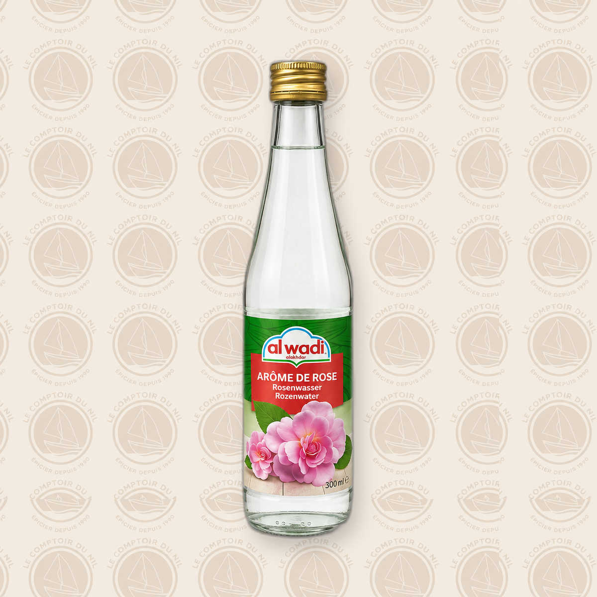 Eau de Rose Al Wadi – Arôme Naturel | 300 ml Le comptoir du Nil : produits orientaux en ligne