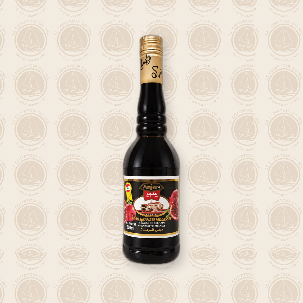 Anjar – Mélasse de grenade 600 ml | Sirop de grenade libanais naturel ANJAR