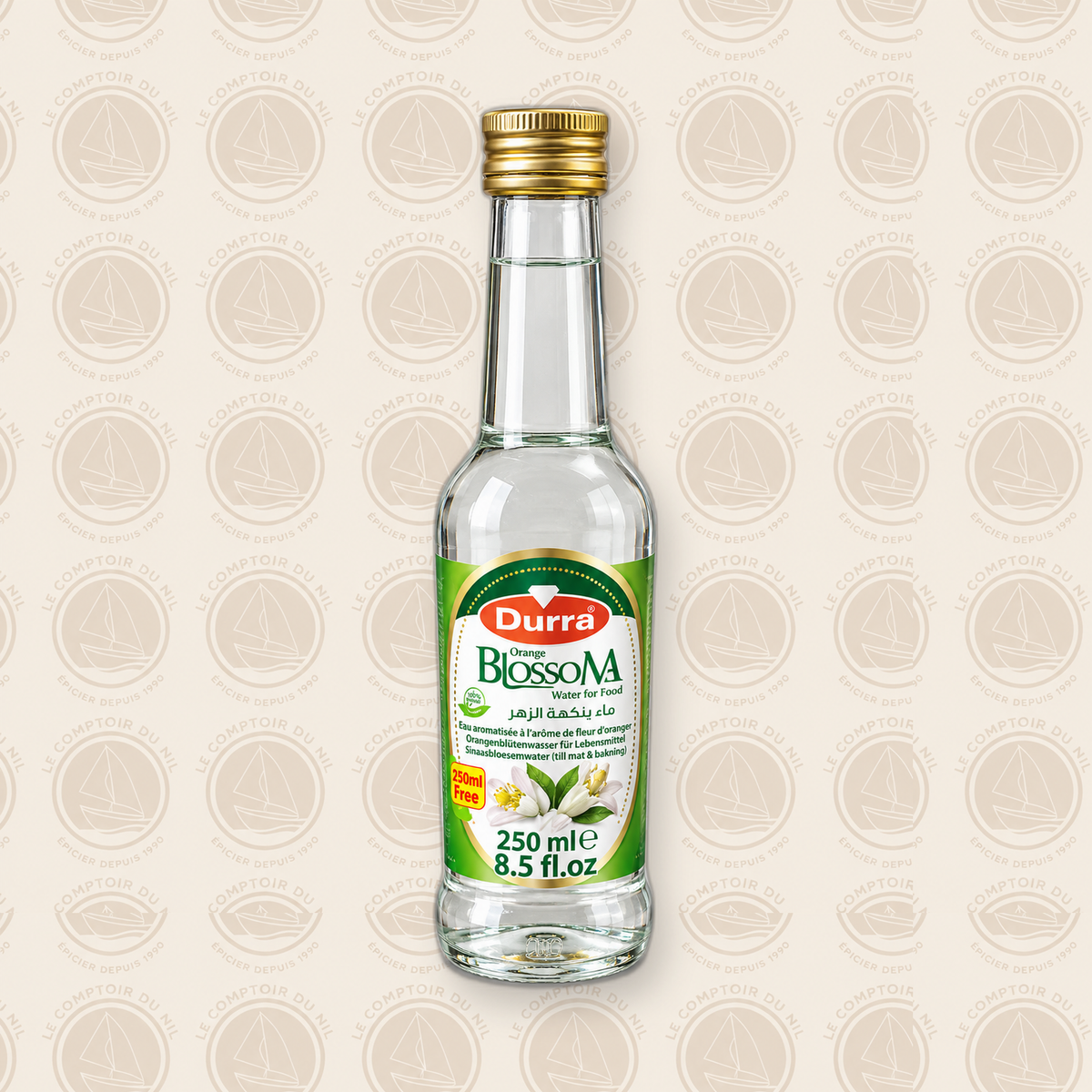 Durra – Eau de Fleur d’Oranger 250ml | Arôme Naturel pour Pâtisserie et Desserts Le comptoir du Nil : produits orientaux en ligne