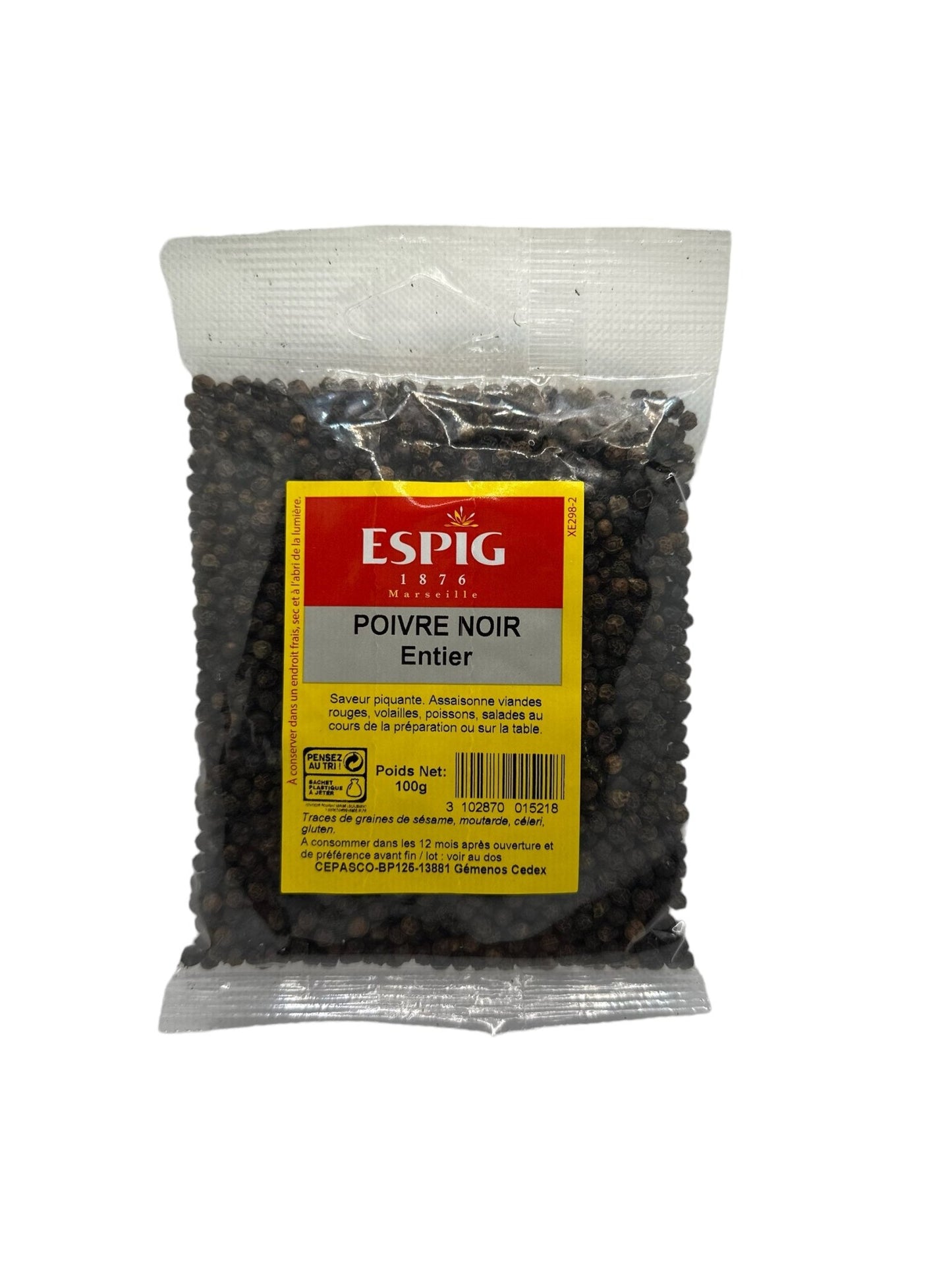 Produits orientaux : poivre noir entier