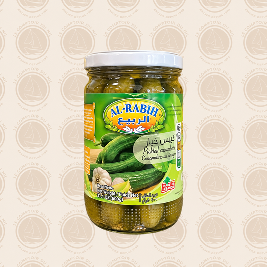 Al Rabih – Concombres Marinés Libanais 600g | Pickles Croquants et Authentiques Le comptoir du Nil : produits orientaux en ligne