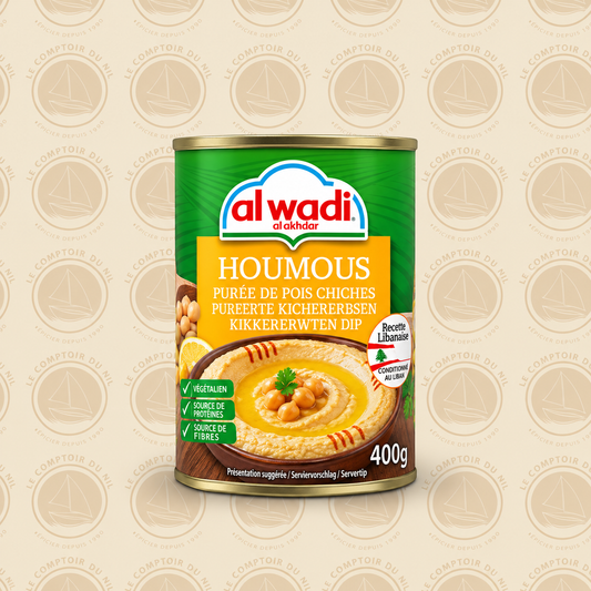 Al Wadi – Houmous 400g | Purée de Pois Chiches Libanaise Authentique ALWADI