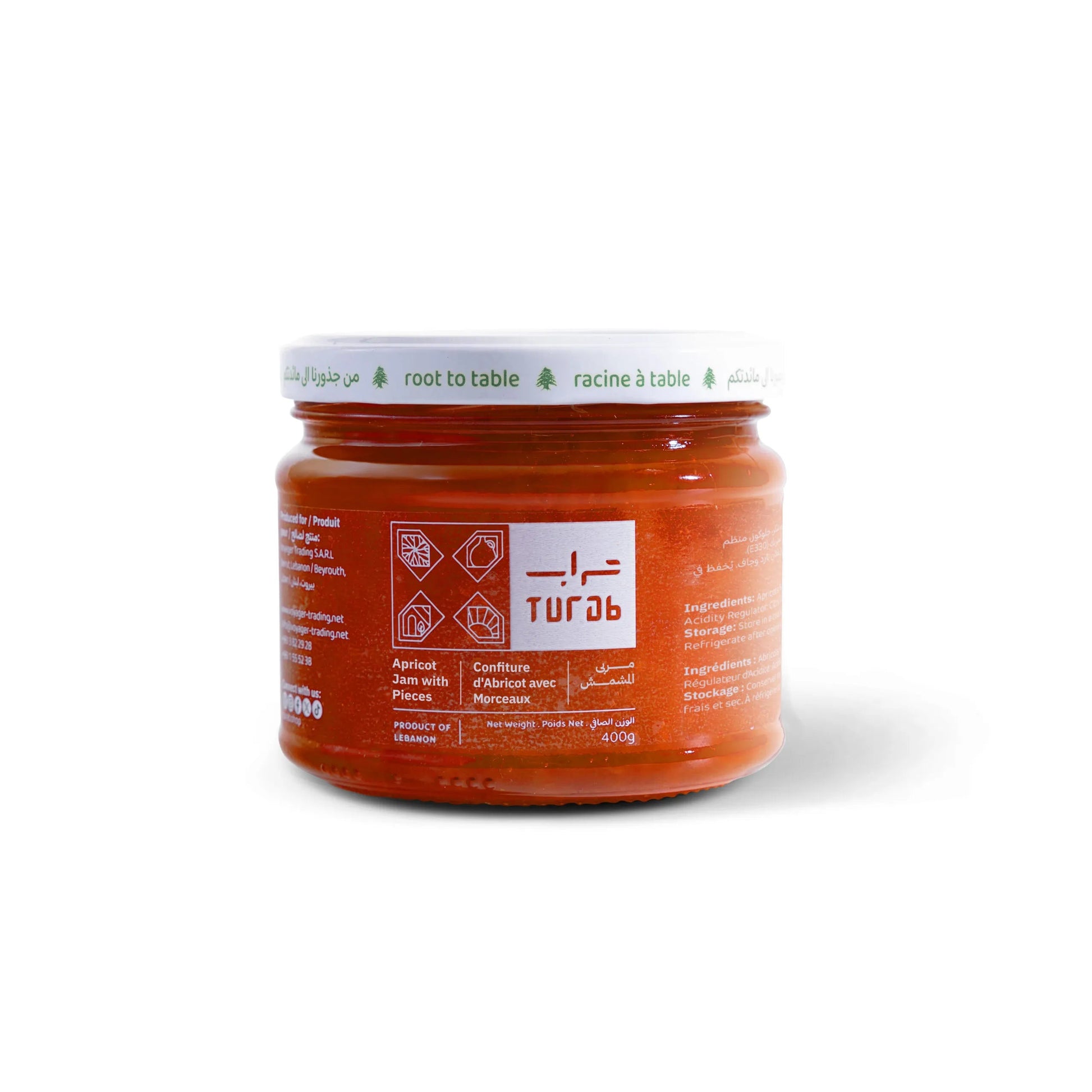 Confiture d’Abricot avec Morceaux – TURAB (400g) Le comptoir du Nil : produits orientaux en ligne