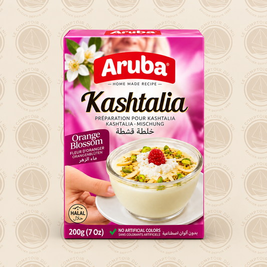 Aruba – Préparation pour Kashtalia à la Fleur d’Oranger | Dessert crémeux 200g Le comptoir du Nil : produits orientaux en ligne