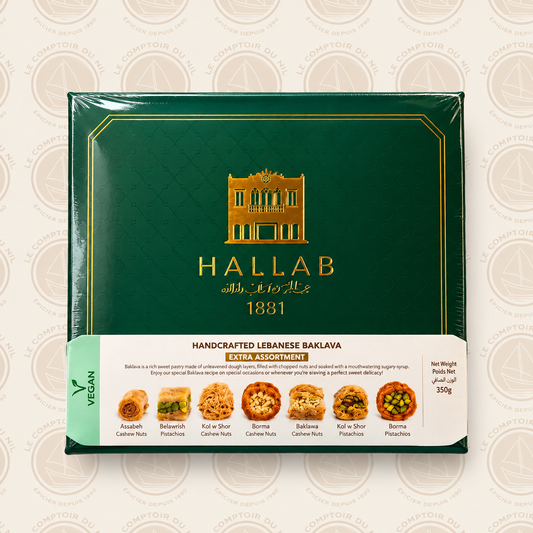 Baklava Libanaise Artisanale – Hallab 1881 | Assortiment Premium (250g / 600g) Le comptoir du Nil : produits orientaux en ligne
