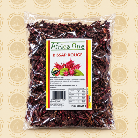 Bissap – Fleurs d’Hibiscus Séchées | Infusion Naturelle Rafraîchissante & Antioxydante - 250g Le comptoir du Nil : produits orientaux en ligne