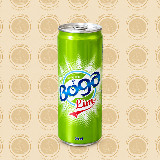 Boga Lim Canette 24cl – Boisson Gazeuse Citronnée Rafraîchissante Pack x6 Le comptoir du Nil : produits orientaux en ligne