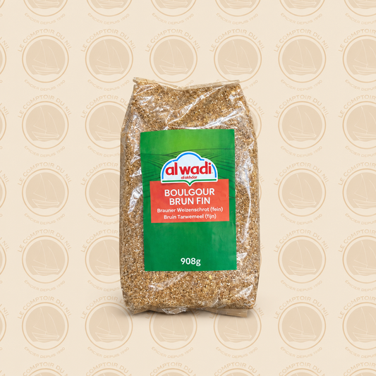 Boulgour Brun Fin Al Wadi 908g – Spécial Taboulé & Kibbeh Le comptoir du Nil : produits orientaux en ligne