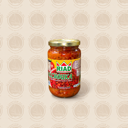 Chakchouka Riad 350g – Sauce Tunisienne Authentique Tomate & Poivrons Le comptoir du Nil : produits orientaux en ligne
