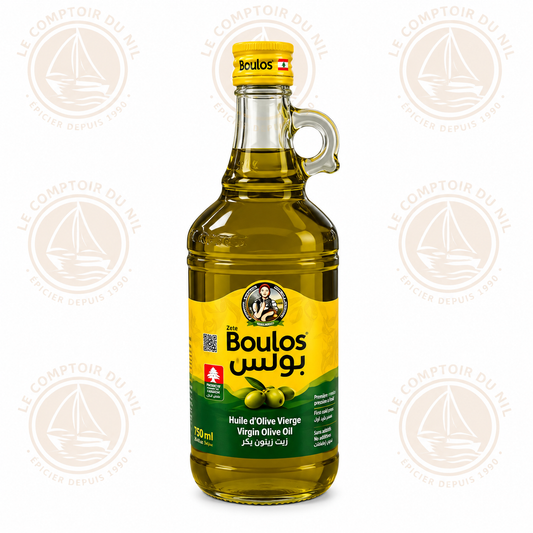 Huile d’Olive Vierge Premium Boulos 750ml – Saveur Authentique du Liban Le comptoir du Nil : produits orientaux en ligne