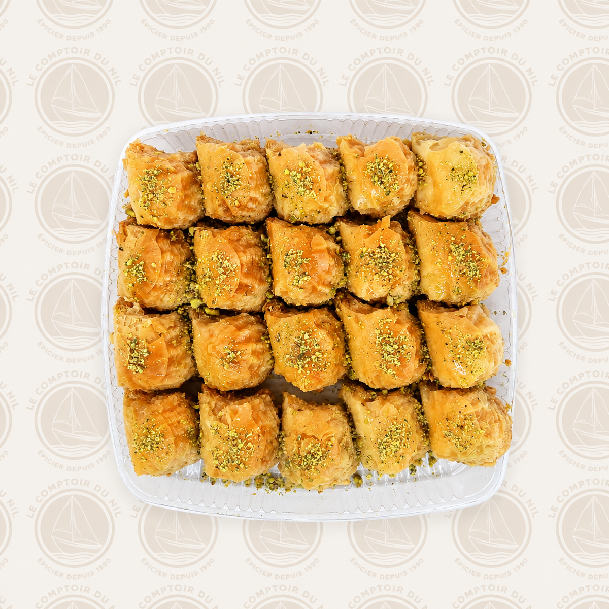 Plateau - Baklawas losanges, escargots, cigares, carrés ou feuilletés VRAC