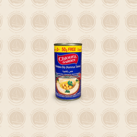 Chickpea Dip Hummus Tahina Chtoura Garden – Crémeux & Authentique | 430 g Le comptoir du Nil : produits orientaux en ligne