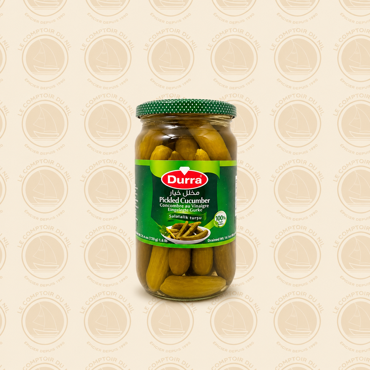 Concombre au Vinaigre Durra 720g – Pickles Orientaux Authentiques, Croquants et Savoureux Le comptoir du Nil : produits orientaux en ligne