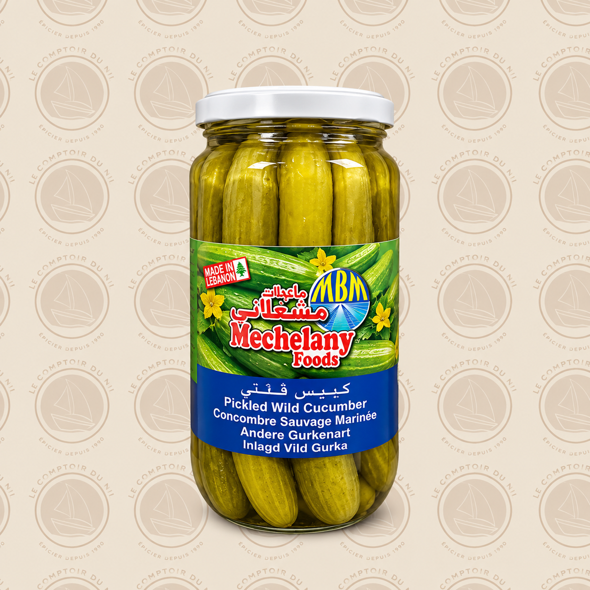 Concombres Sauvages Marinés Mechelany 1000g – Cornichons Libanais Croquants et Savoureux Le comptoir du Nil : produits orientaux en ligne