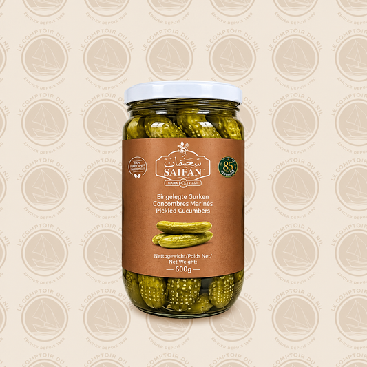 Cornichons Marinés Saifan 600g – Pickles Libanais Authentiques & Croquants Le comptoir du Nil : produits orientaux en ligne