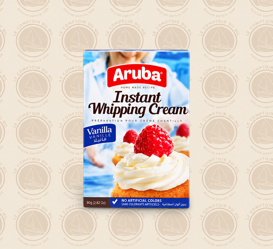 Crème Chantilly Instantanée Aruba Vanille 80g – Instant Whipping Cream ARUBA