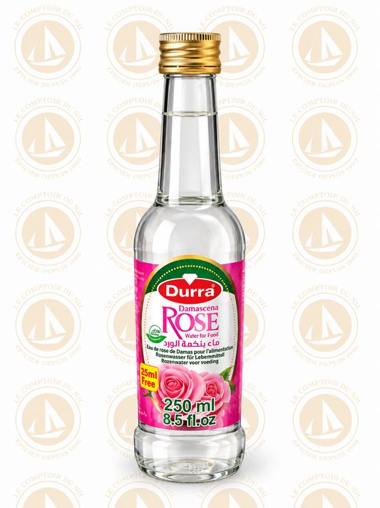 Durra – Eau de Rose 250ml | Arôme Naturel de Rose de Damas Le comptoir du Nil : produits orientaux en ligne