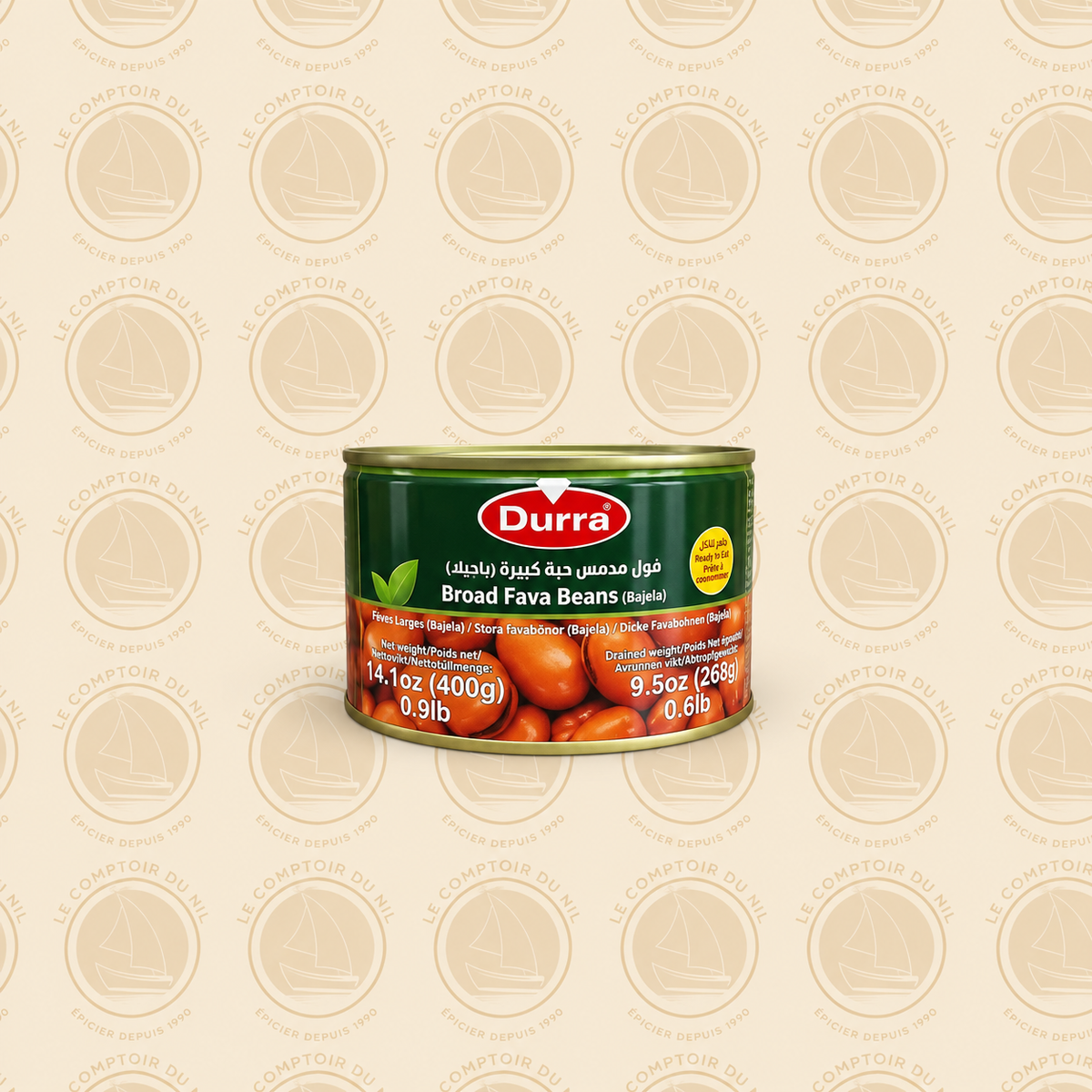 Durra – Fèves Épluchées en Sauce 400 g | Broad Fava Beans en Sauce Libanaise Authentique Le comptoir du Nil : produits orientaux en ligne