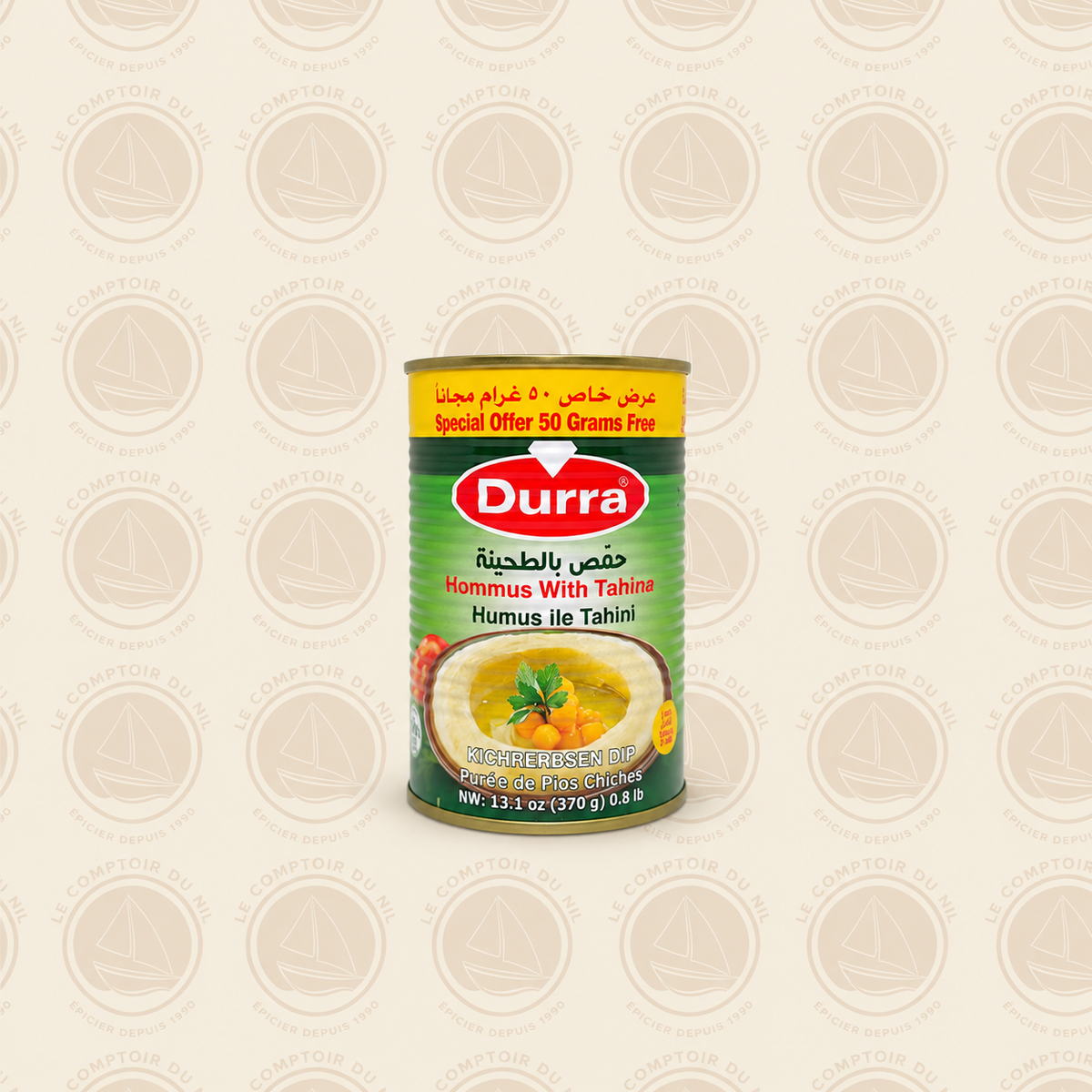Durra – Houmous avec Tahini 370g | Recette Authentique du Levant DURRA