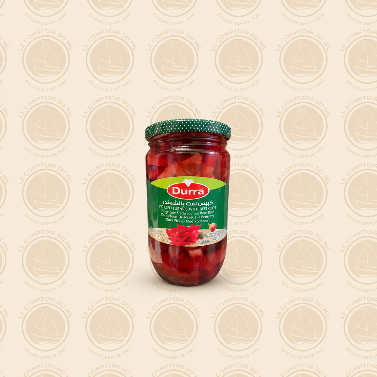 Durra – Navets au Vinaigre à la Betterave 710g | Saveur Orientale Authentique Le comptoir du Nil : produits orientaux en ligne