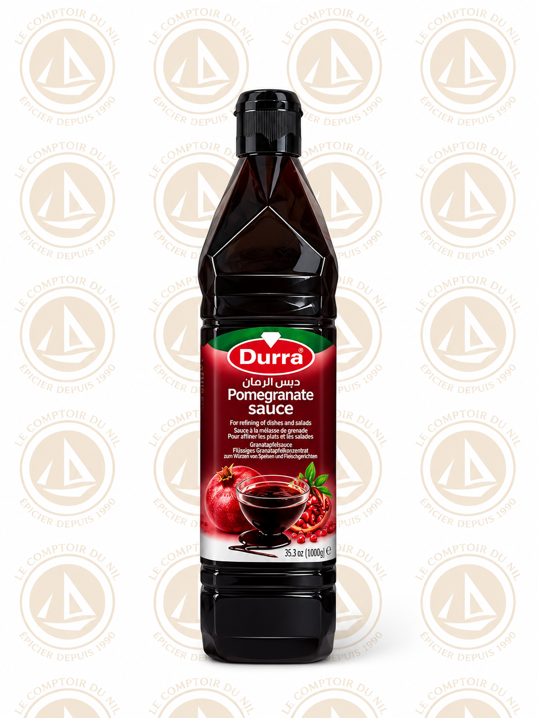 Durra – Sauce à la Grenade 1L | Saveur Sucrée et Acidulée Authentique Le comptoir du Nil : produits orientaux en ligne
