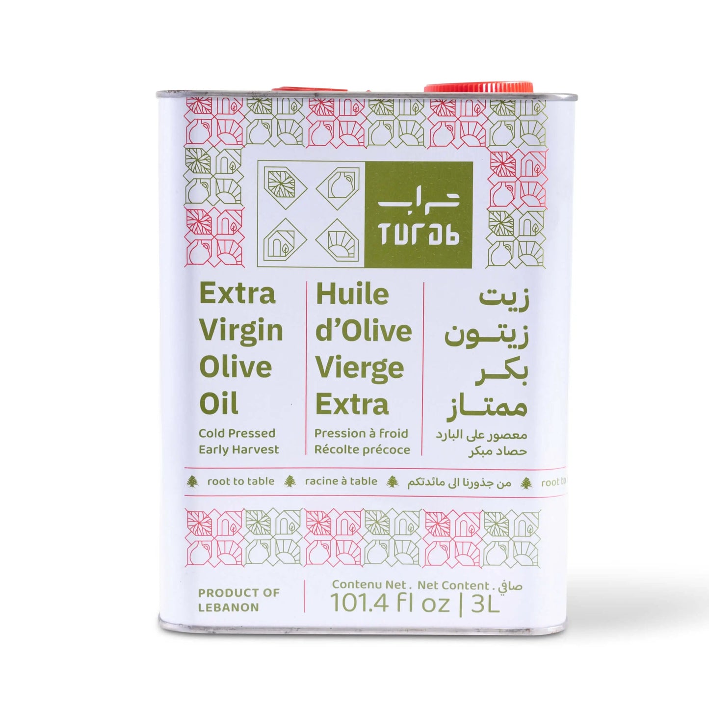 Huile d'Olive Extra Vierge Premium - Turab - 3L Le comptoir du Nil : produits orientaux en ligne