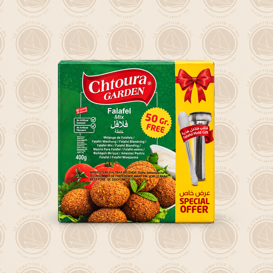 Falafel Mix Chtoura Fields 375g – Préparation Falafel + Moule Offert Le comptoir du Nil : produits orientaux en ligne