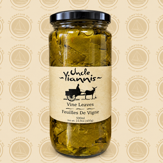 Feuilles de Vigne Uncle Yiannis 500 ml – 450 g | Dolmas Le comptoir du Nil : produits orientaux en ligne
