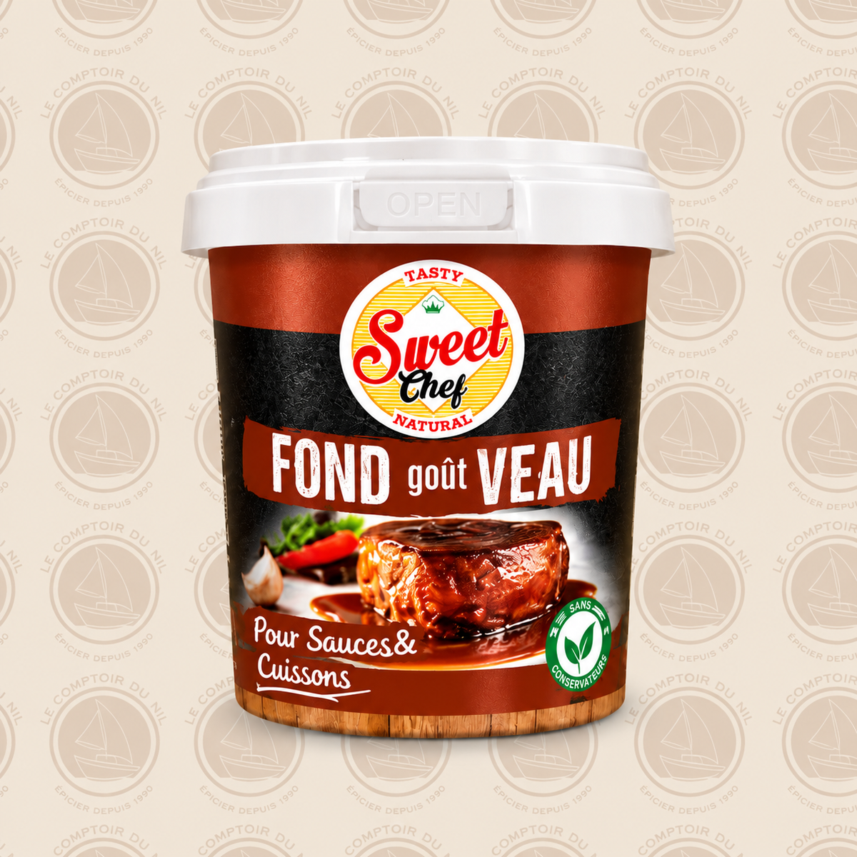 Fond goût veau Sweet Chef 100g – Base culinaire pour sauces, jus et plats mijotés Le comptoir du Nil : produits orientaux en ligne