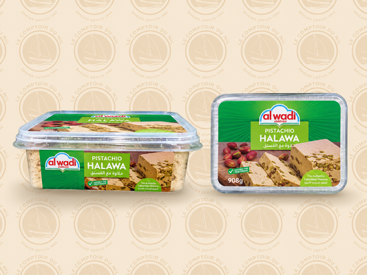 Halawa Pistache Al Wadi 908 g – Délice Libanais Authentique | Épicerie Orientale Le comptoir du Nil : produits orientaux en ligne
