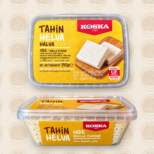 Halva nature KOSKA – Tahin Helva Sade | Dessert turc au sésame traditionnel KOSKA