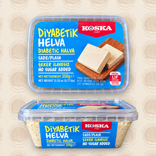 Halva sans sucre KOSKA – Diabetic Helva Sade | Pâte de sésame naturelle sans sucre ajouté KOSKA