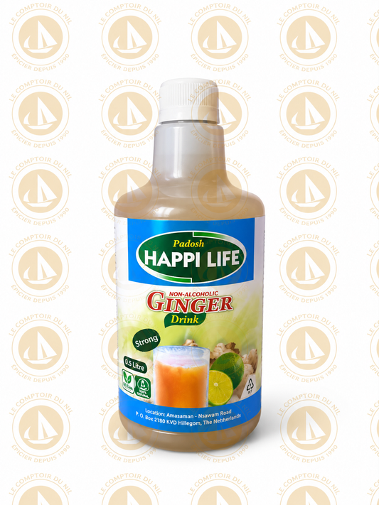 Happi Life Ginger Drink Strong 500 ml | Boisson au Gingembre Le comptoir du Nil : produits orientaux en ligne