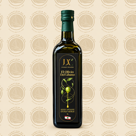 Huile d’Olive Extra Vierge El Olivo Del Libano – Premium | 1 L / 500 ml Le comptoir du Nil : produits orientaux en ligne