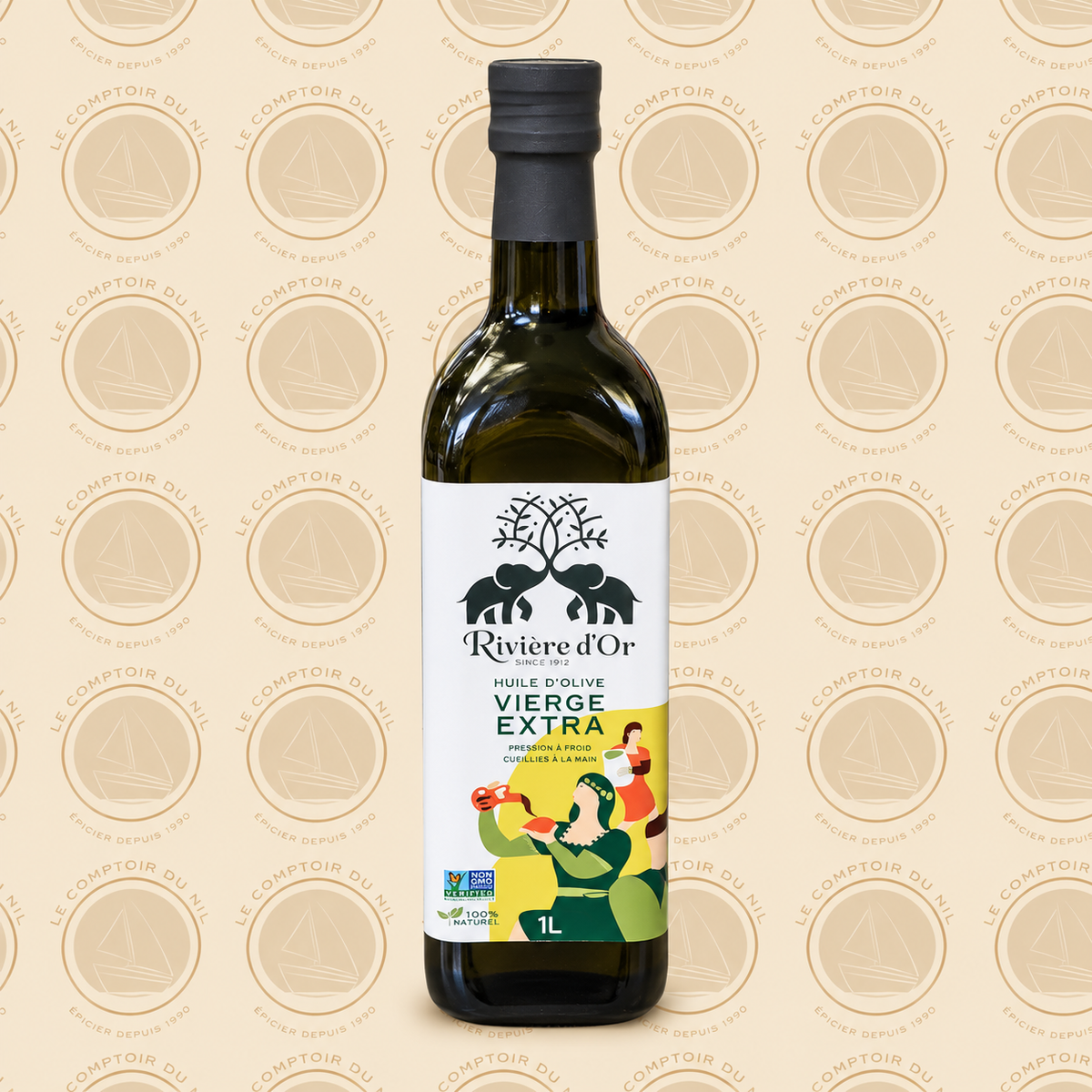 Huile d’Olive Vierge Extra Rivière d’Or – Origine Tunisie | 1 L Le comptoir du Nil : produits orientaux en ligne