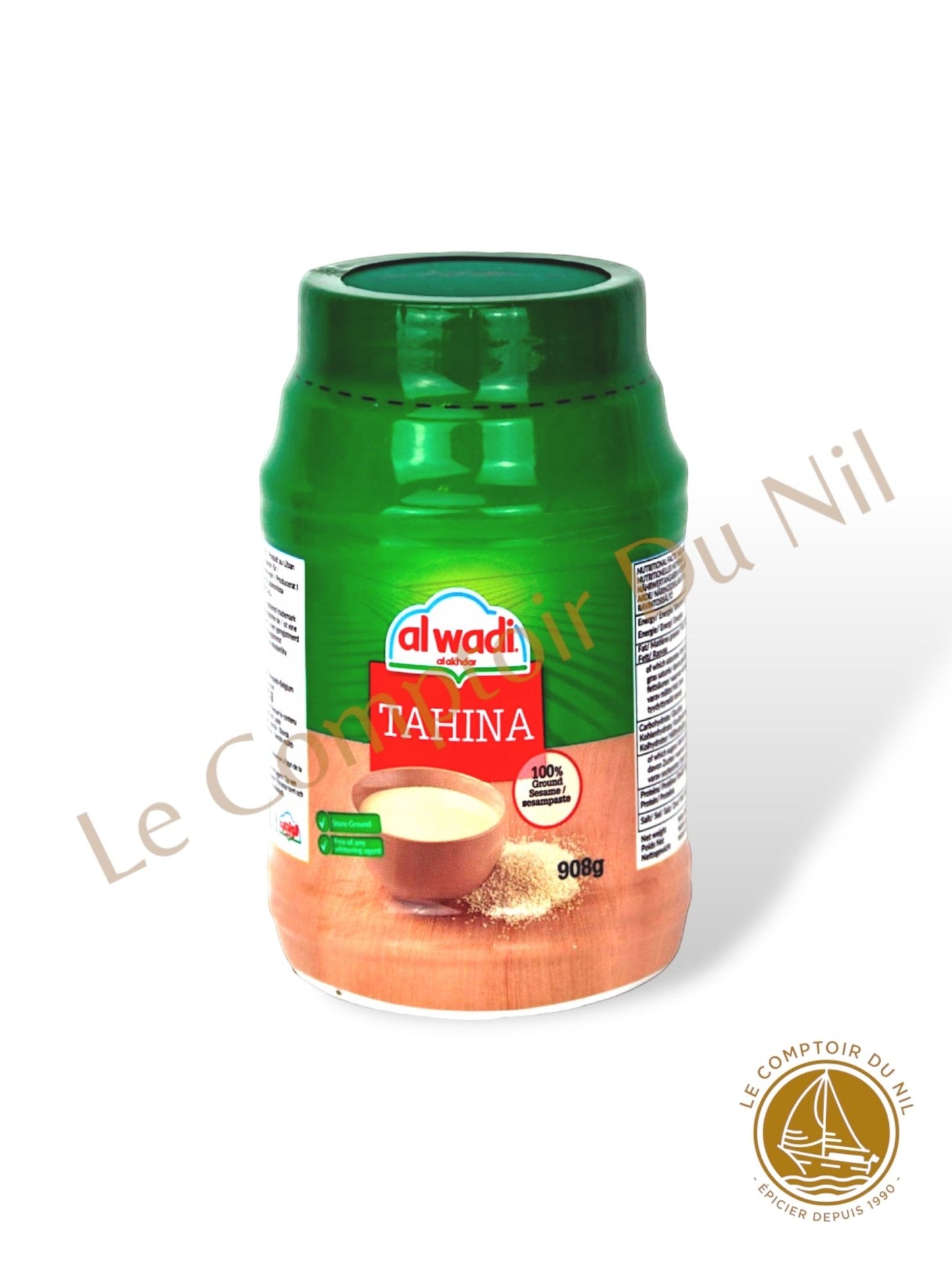 Tahina Al Wadi – Crème de Sésame Naturelle Libanaise | Goût Authentique et Texture Lisse – 908 g