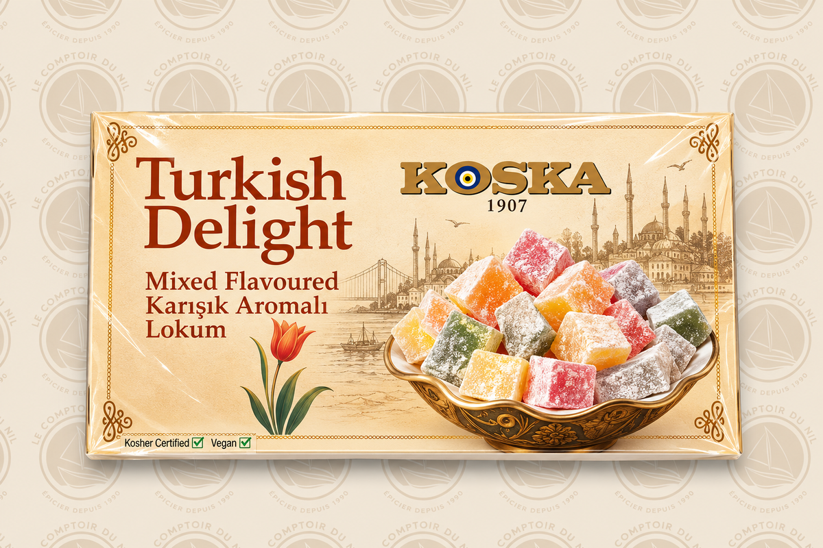 Koska - Turkish delight à la rose, pistache et mélange de saveurs Le comptoir du Nil : produits orientaux en ligne
