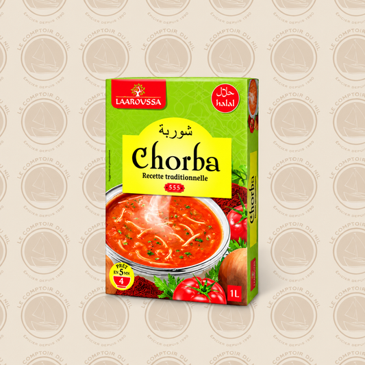 Laaroussa Chorba Recette Traditionnelle | Soupe Maghrébine Prête en 5 min | Halal, Préparation Instantanée 555 PALAIS IMPERIAL