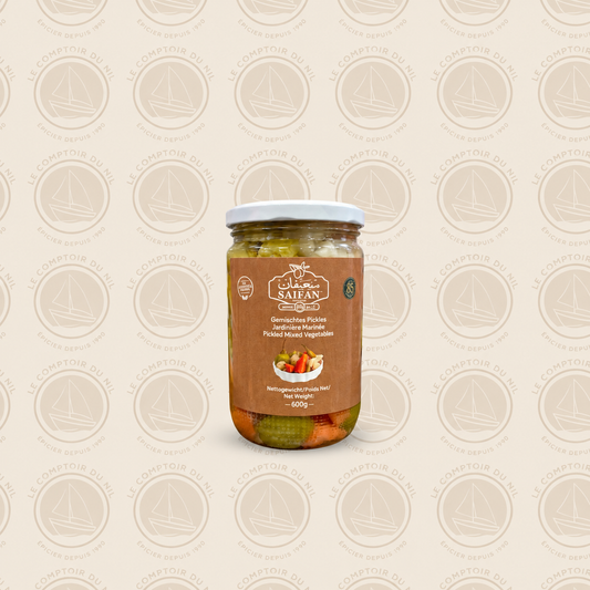 Légumes Marinés SAIFAN 600g – Pickled Mixed Vegetables Le comptoir du Nil : produits orientaux en ligne