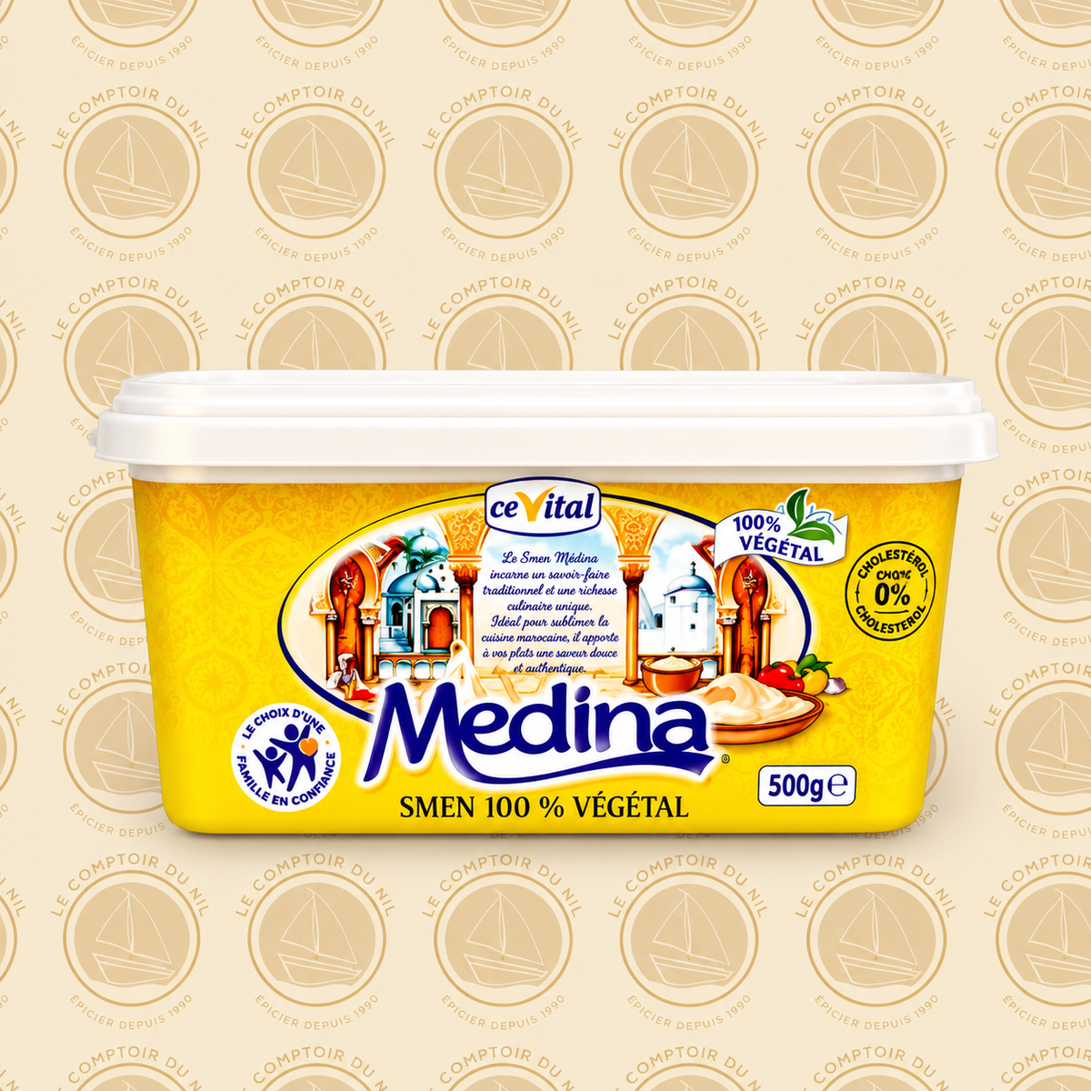 Medina Smen 100% Végétal 500g – Beurre Clarifié Traditionnel Algérien, Saveur Authentique du Maghreb Le comptoir du Nil : produits orientaux en ligne