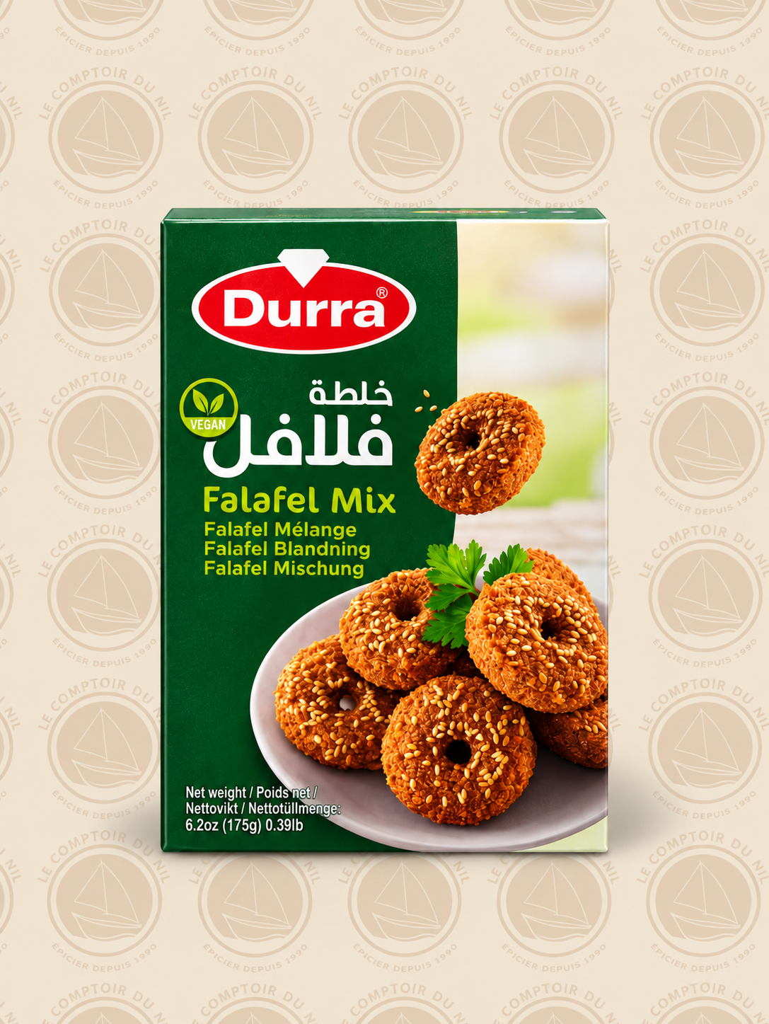 Mélange Falafel Durra – Préparation Authentique Libanaise (175g / 350g) Le comptoir du Nil : produits orientaux en ligne