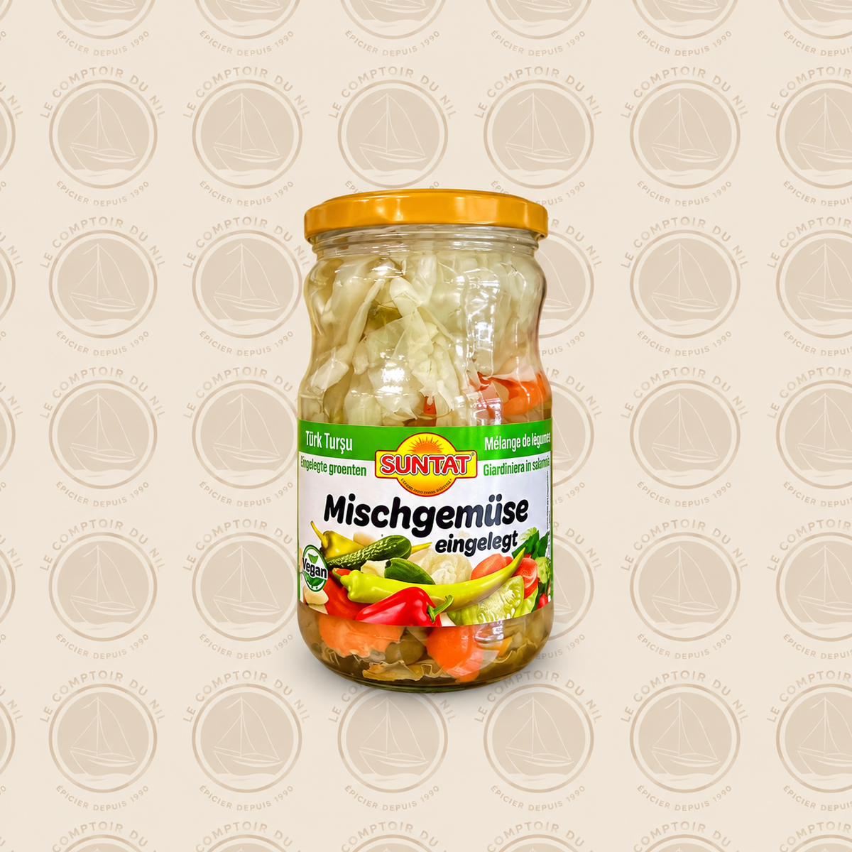 Mélange de Légumes Marinés Suntat 630g – Croquants et Pleins de Saveurs Méditerranéennes Le comptoir du Nil : produits orientaux en ligne