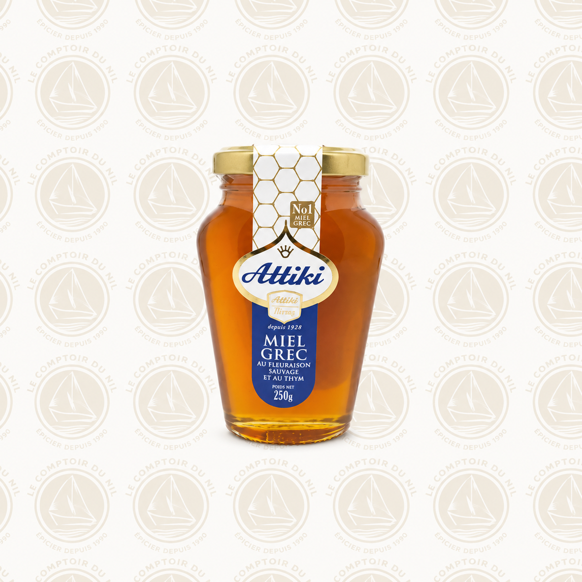 Miel grec Attiki – Fleurs sauvages & Thym | Miel naturel de Grèce Le comptoir du Nil : produits orientaux en ligne