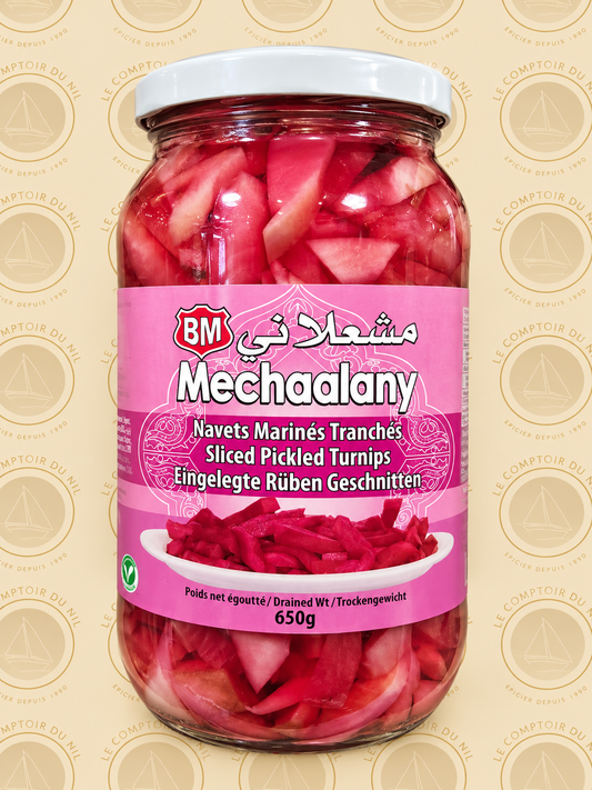 Navets Marinés Tranchés Mechdalany 650 g – Pickles Orientaux Le comptoir du Nil : produits orientaux en ligne